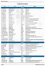 Kalendari i Ekspozitave, SHKSH, Shoqata e koleksionisteve te Shqiperise